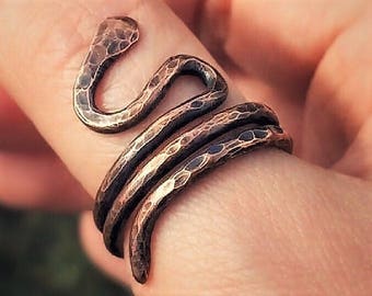 Copper snake ring amazon deals