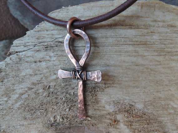 copper ankh necklace