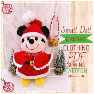 PDF Mini Doll Clothes 'Christmas Holidays' Fits Nuimos Sewing Pattern | Step by Step Photo Tutorial | Instant Digital Download
