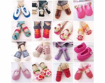 Dress Up Cloth Doll Bumper Shoe Pattern Bundle For Straight Leg Fabric Dolls PDF Sewing Pattern & Photo Tutorial Digital Download