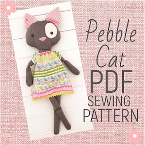 PDF 22 Inch Cat Doll 'Pebble' + Summer Dress Sewing Pattern | Step by Step Photo Tutorial | Instant Digital Download