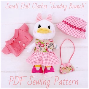 PDF Small Doll Clothes 'Sunday Brunch Collection' fits Nuimos Sewing Pattern | Step by Step Photo Tutorial | Instant Digital Download