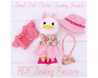 PDF Vestiti per bambole piccole 'Collezione Brunch della domenica' adatti al modello di cucito Nuimos / Tutorial fotografico passo dopo passo / Download digitale istantaneo