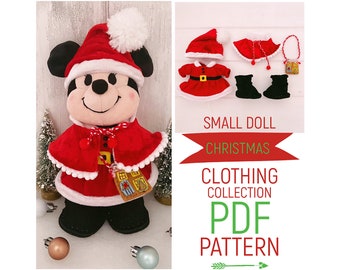 Small Girl Doll Christmas Holidays Clothing Collection and Accessories Fits Nuimos PDF Sewing Pattern & Photo Tutorial Digital Download