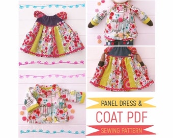 Dress Up Cloth Girl Doll Clothes including Summer Dress & Jacket PDF Sewing Pattern and Photo Tutorial Digital Download