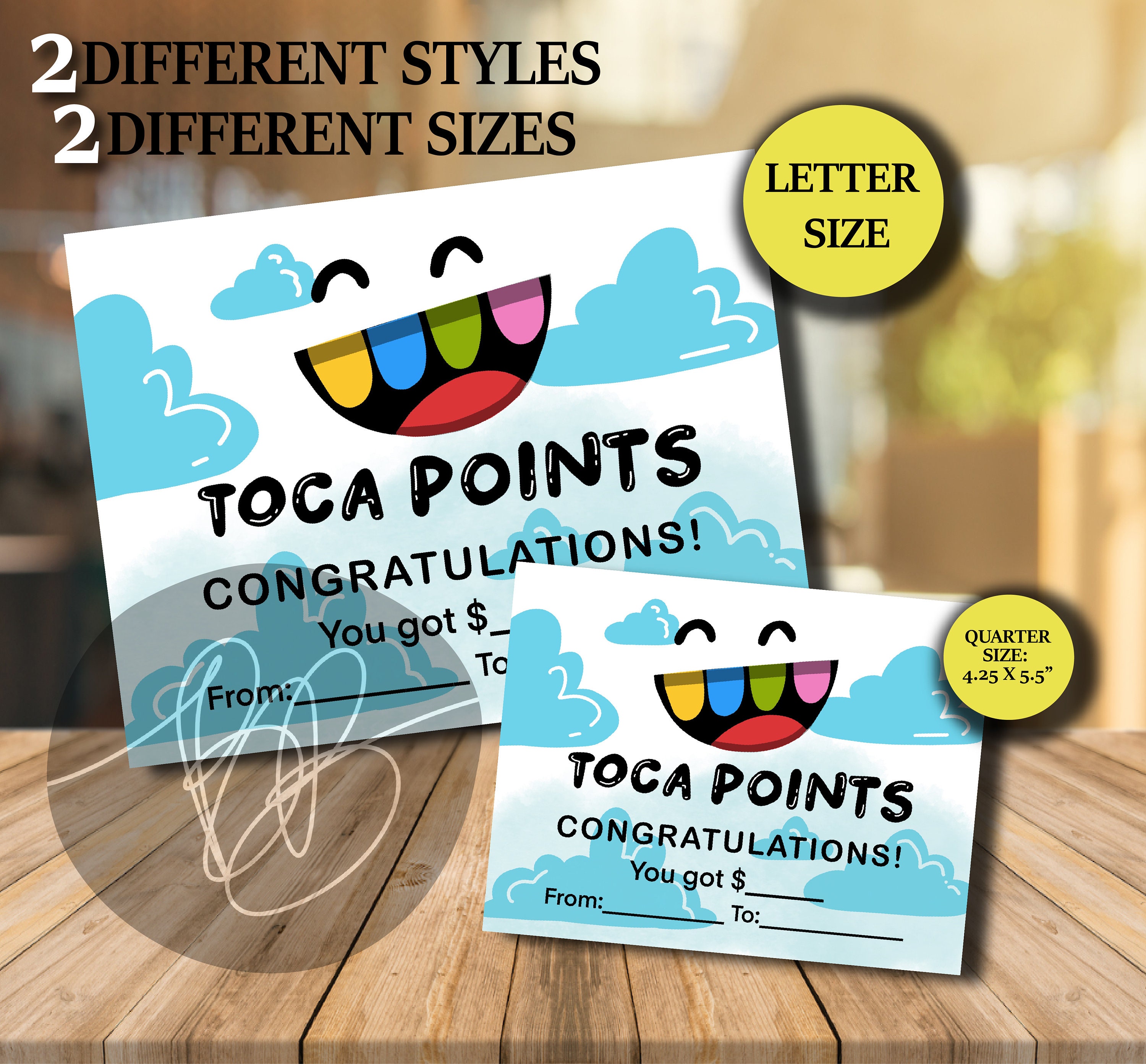 Toca Life World Gift Card Printable Toca Boca Life Gift Card Etsy UK