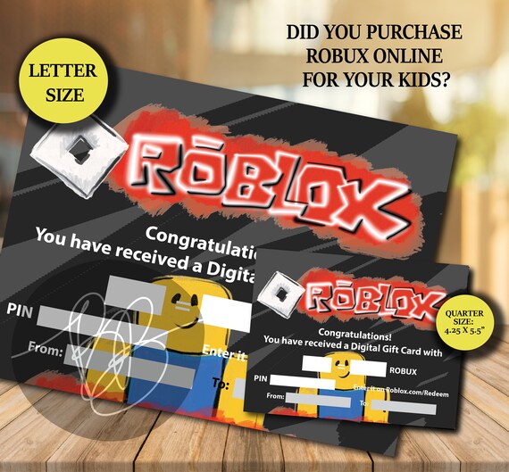 $30 DIGITAL ROBLOX Gift Card. Physical Print Out Of Pin # Will Be