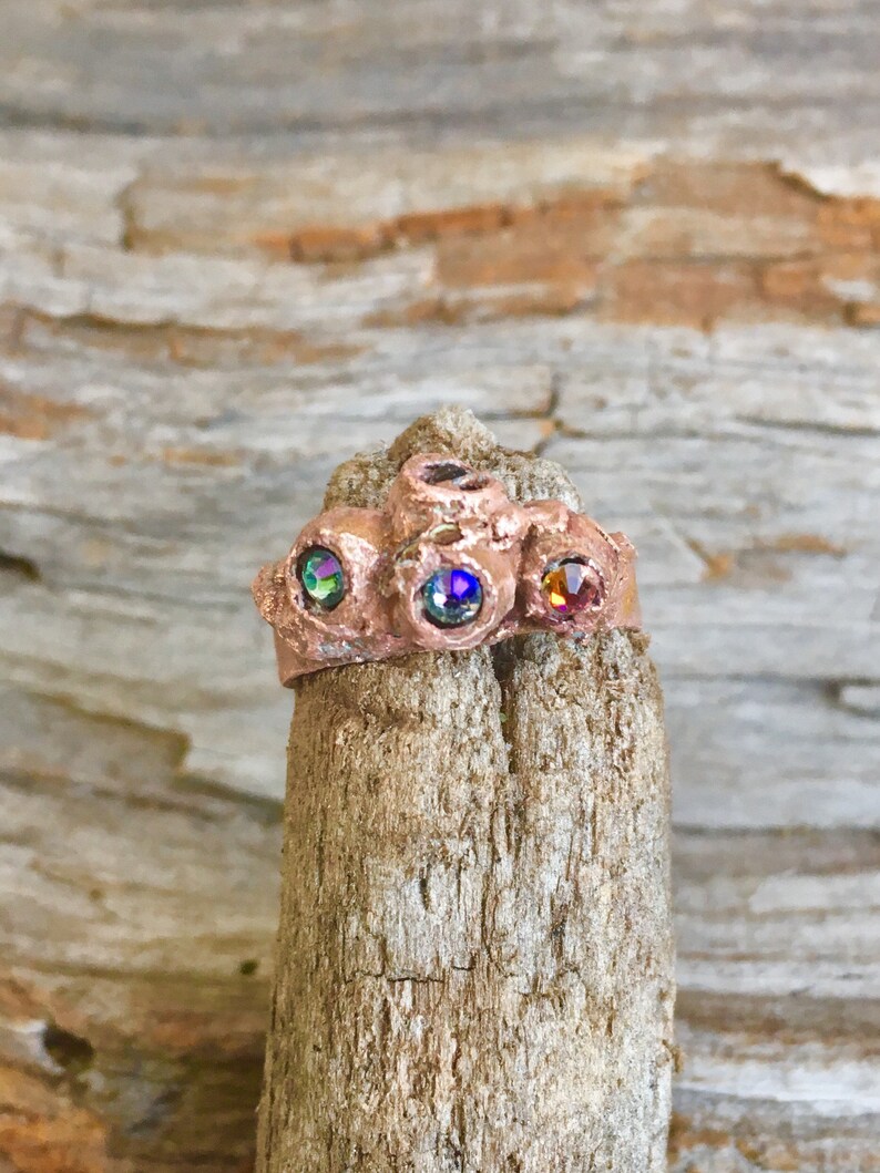 Ring Holder Crystal Small Cupped Healing Hand