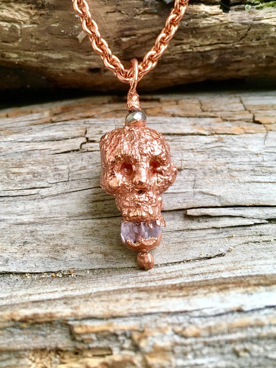 Skull Necklace Charm Necklace Crystal 