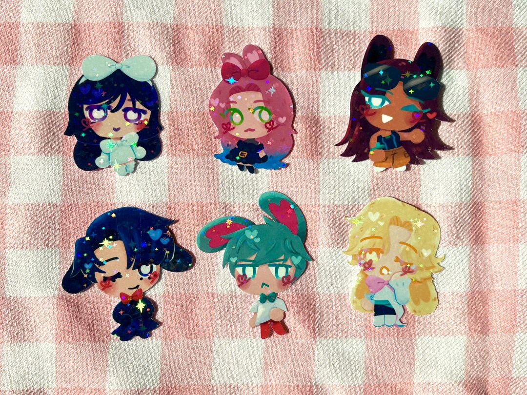 Alien Stage Bun Chibi Sparkly Stickers - Etsy