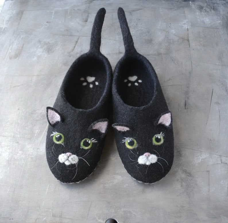 wool cat slippers