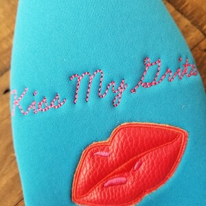 Koozie - Kiss My Grits, Trending Now, Gifts , Made on Demand, Gift, Retro, Coworkers, Groups, Birthdays Stocking Stuffers Unique Gift Ideas