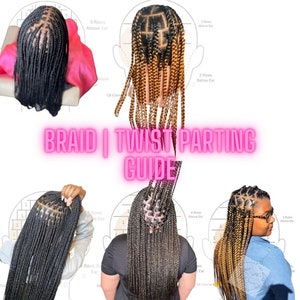 Parting Guide For Braids | Twist | Brick Parting| Hairstyles | Braid Manual | Parting Manuel | Braiding Course | Braiding Class