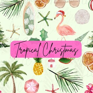 Tropical Christmas Seamless | Christmas in Florida Design (Digital Download)