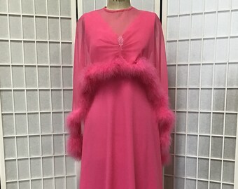 hot pink chiffon maxi dress