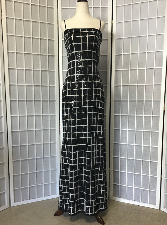1980s Jessica McClintock Sequin Gown