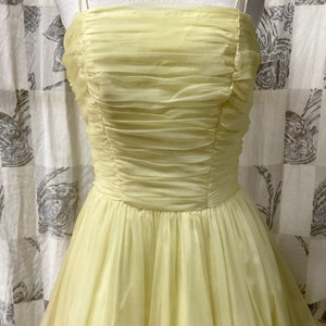 1950s Butter Yellow Organza Party Dress - Etsy