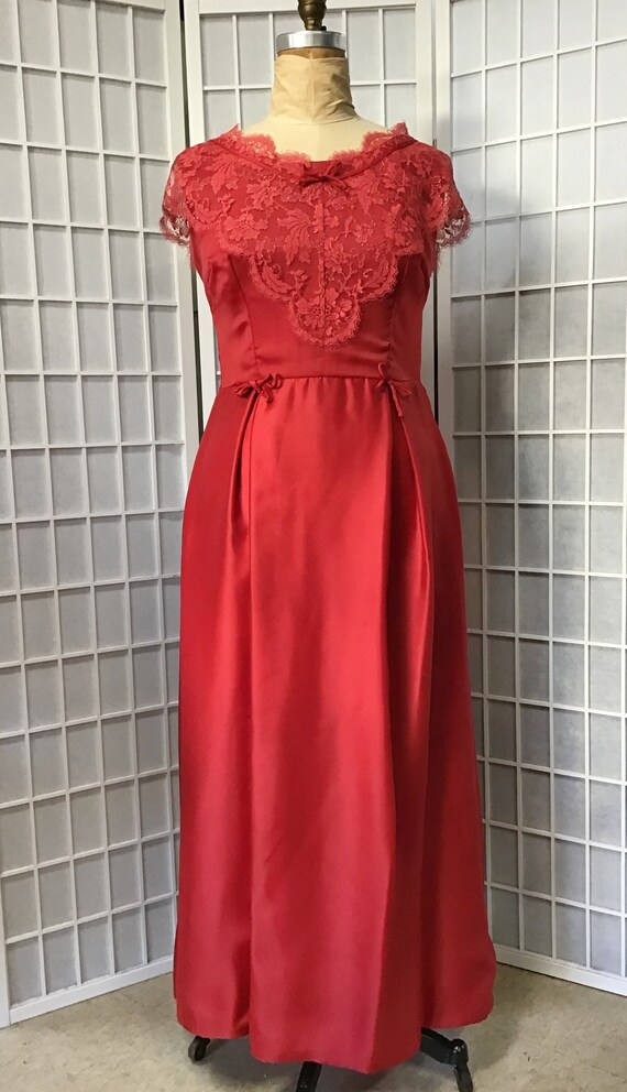 1960s Red Evening Gown Size Large | Etsy