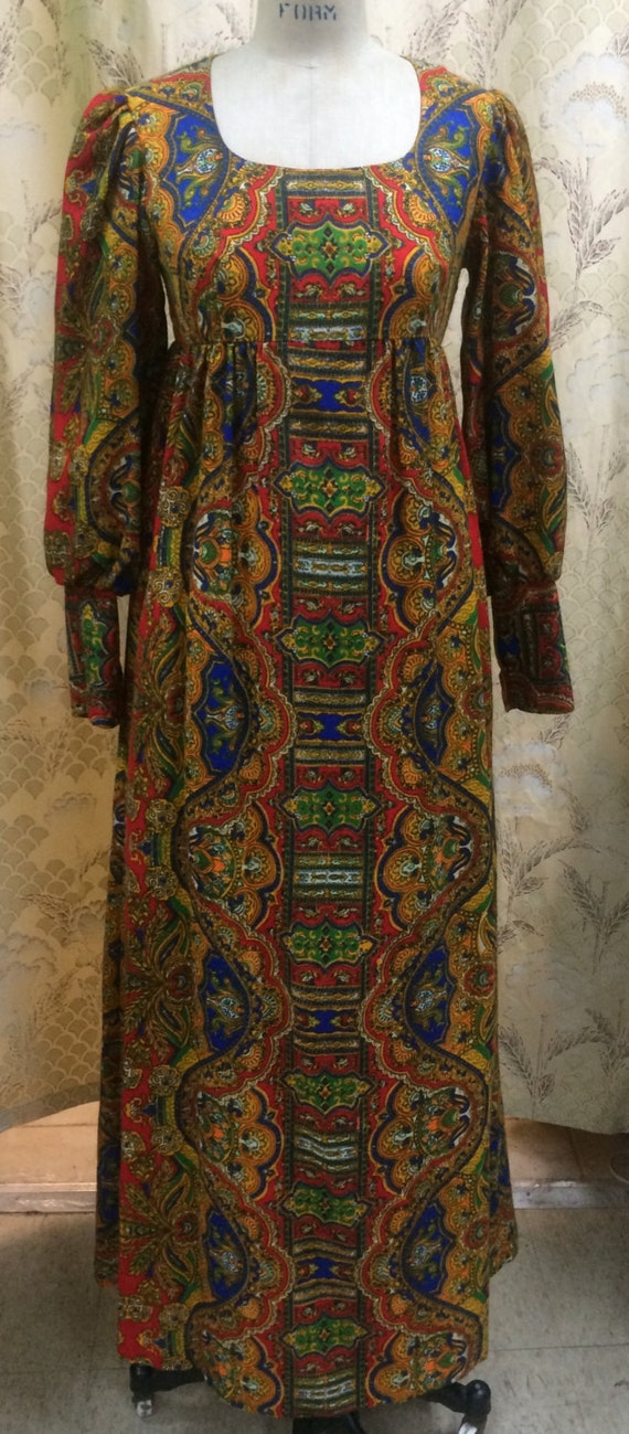 1970's Emma Domb Maxi Dress, Hippie Dress, Boho Dr
