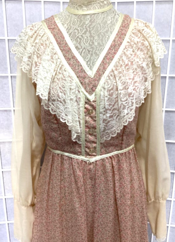 1970s Gunne Sax Inspired Prairie Dress - image 2