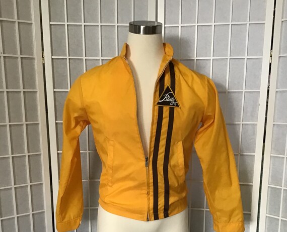 Men's Yellow Blatz Beer Jacket, Yellow Windbreaker