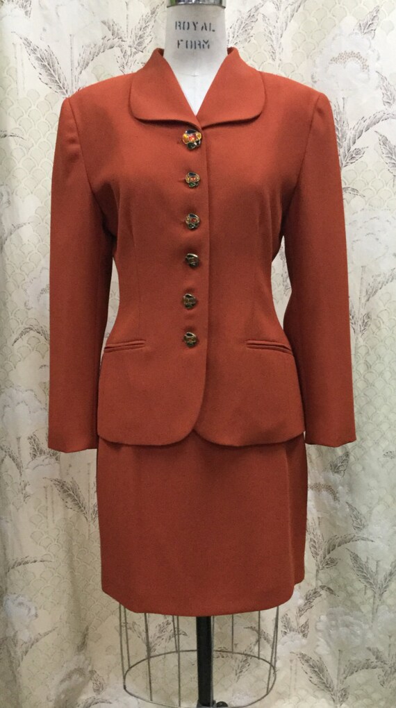Beautiful Vintage 1980s Rust Colored Two Piece Ski