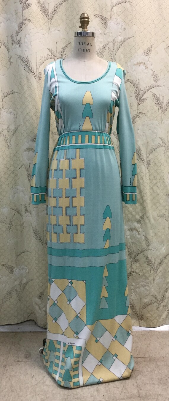 1970s Paganne Maxi Dress