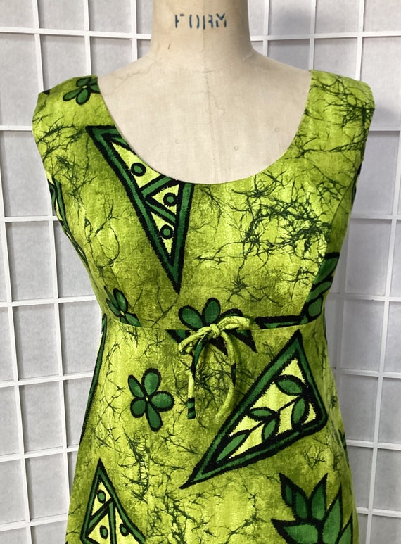 1960s Green Hawaiian Maxi Dress - image 2