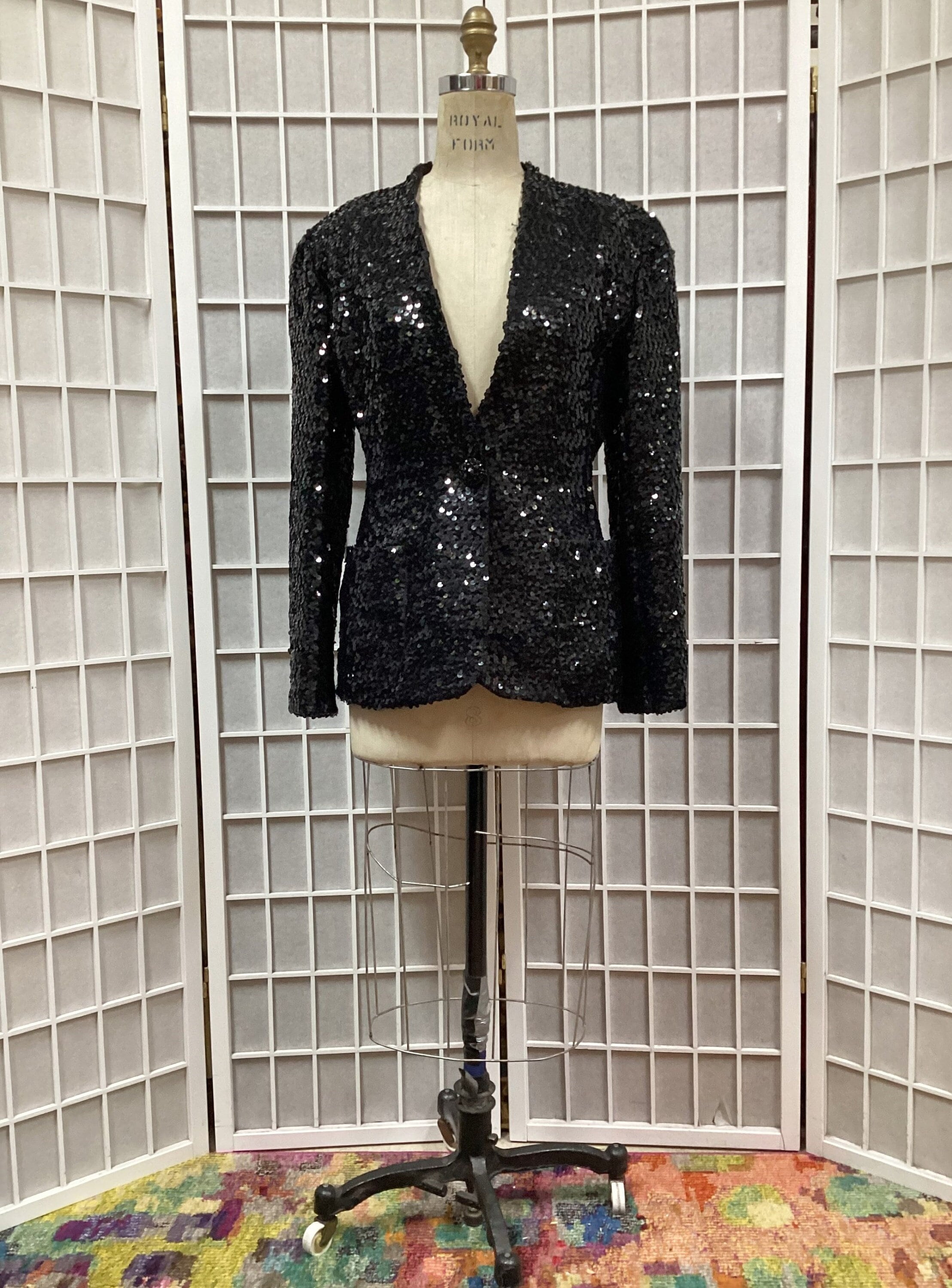 Women's Black Sequin Blazer - Etsy Sweden