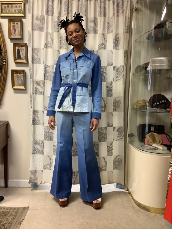1970s Ombre Denim Suit, Wrangler