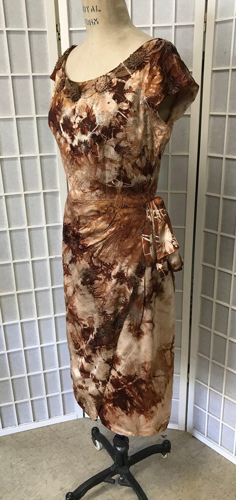 cream designer dress