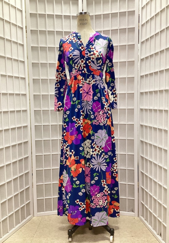 1970s Floral Print Maxi Dress from Bloomingdales
