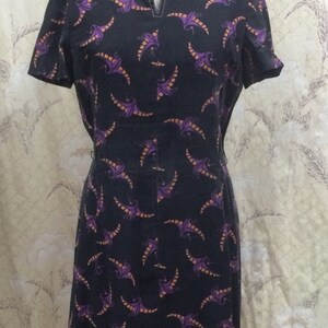 Vintage 1970s Purple Flamingo Print Shift Dress With Jacket - Etsy