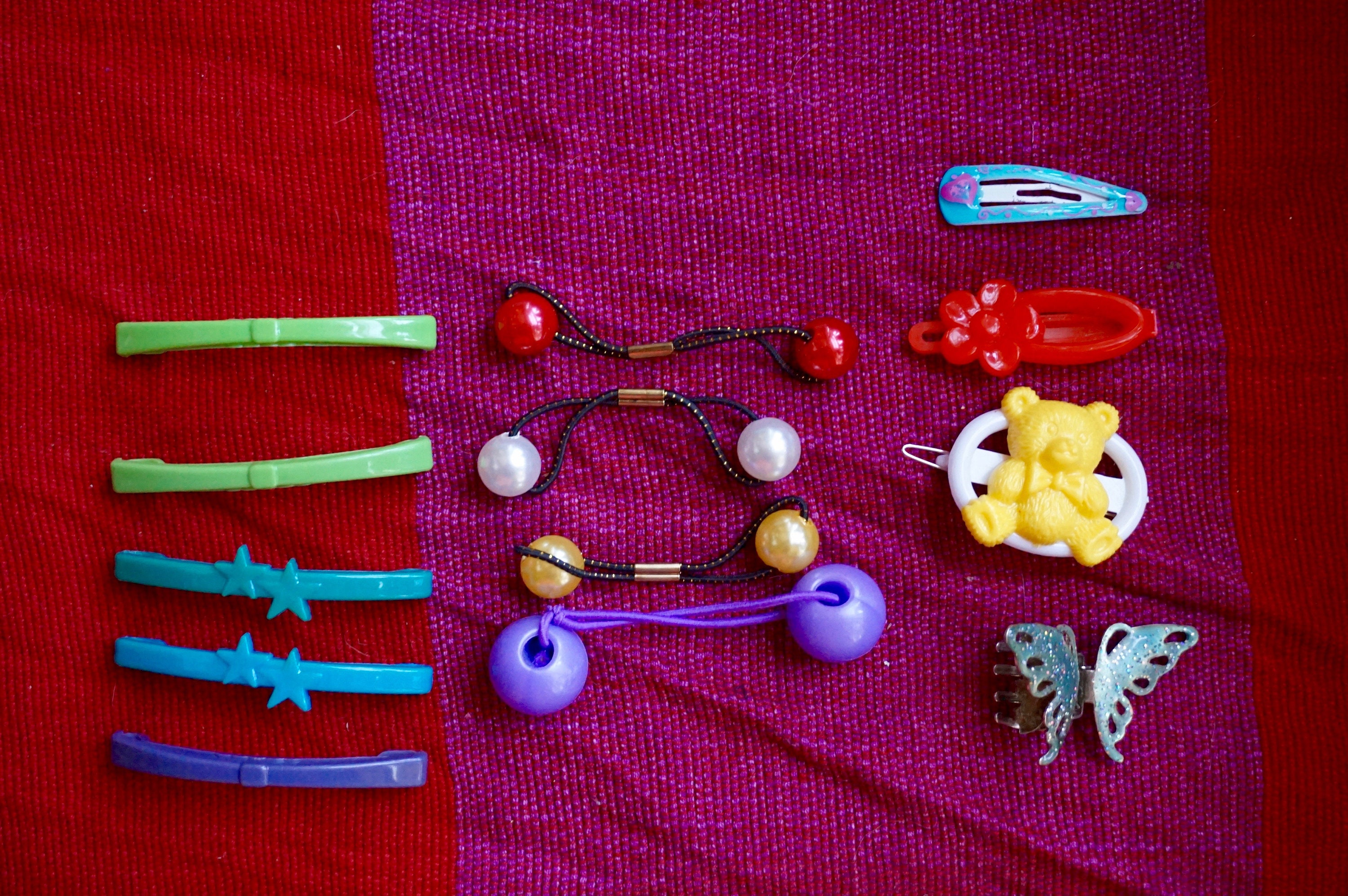 Vintage 80s Statement Hair Barrette Lot of 5 Large Lot Of Vintage Hair Accessories Barrettes, Hair Clips  main image 3