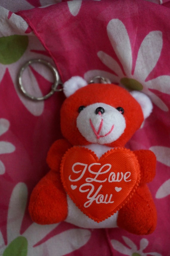 Cute Vibrant Vintage Y2K Valentine's Teddy Bear Pl