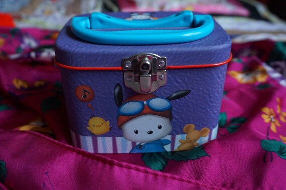 Sanrio Amazing Vintage 90s Pochacco Tin Metal Storage Box. Super