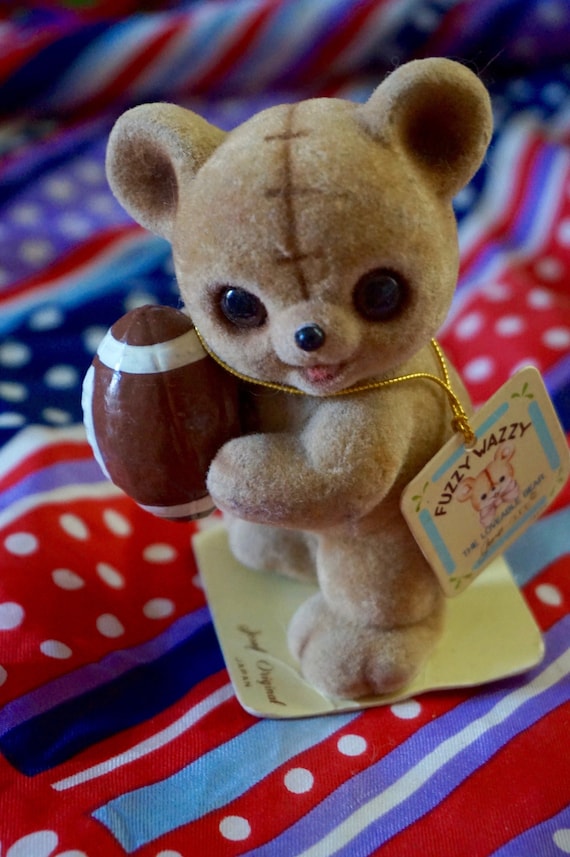 Lovely Cute Vintage 70s Josef Original Fuzzy Wuzzy Flocked Teddy