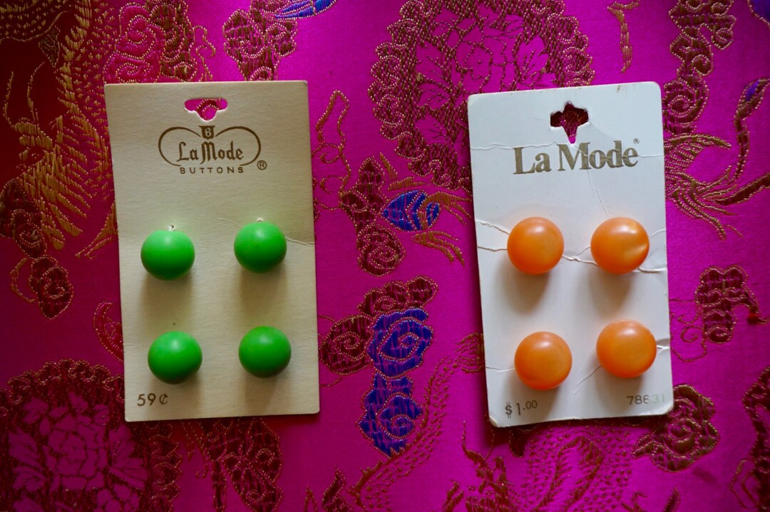Vintage 60s Lot of Pretty Japanese Colorful Round Buttons. - Etsy