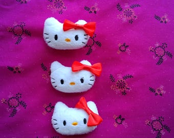 Totally Cute Vintage Y2K Hello Kitty Plush Embellisments for Crafting or Repurposing.  Vintage Hello Kitty Accesory.