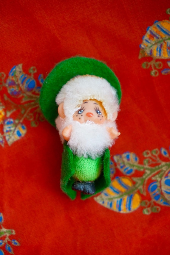 Small Very Rare Vintage 70s Monchhichi Leprechaun Doll  display picture 3