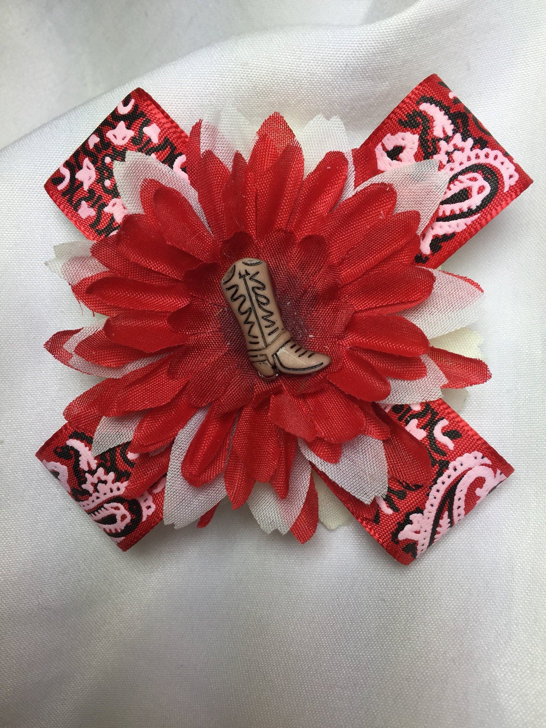 Cowgirl Flower Hair Clip Girls Bows Western Country - Etsy Cowgirl Flower Hair Clip Girls Bows Western Country - Etsy