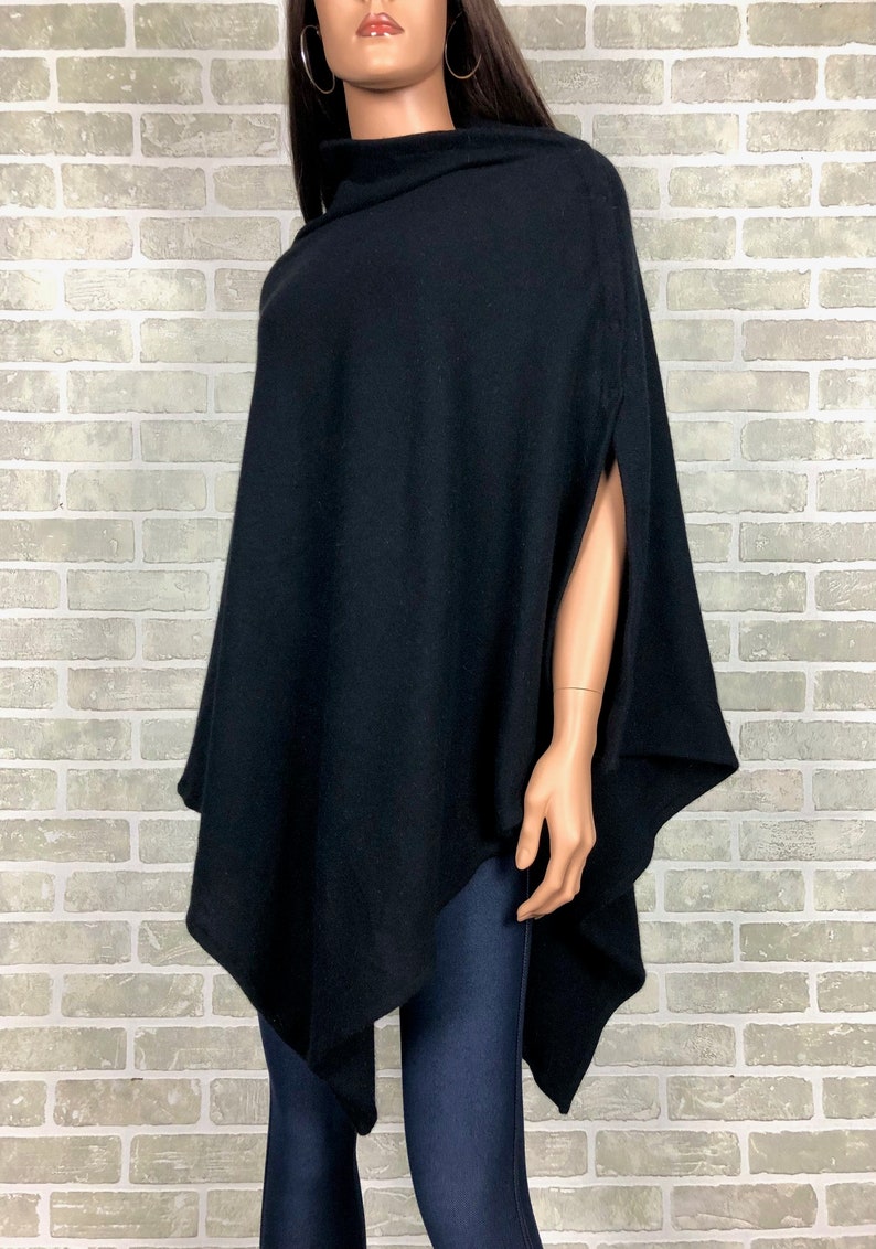 Ladies Black Poncho