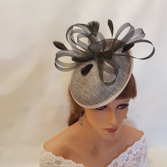 Frank Olive Gray Fascinator Hat NWT Mesh Net Floral Cocktail Wedding Frank Olive Gray Fascinator Hat NWT Mesh Net Floral Cocktail  main image 2