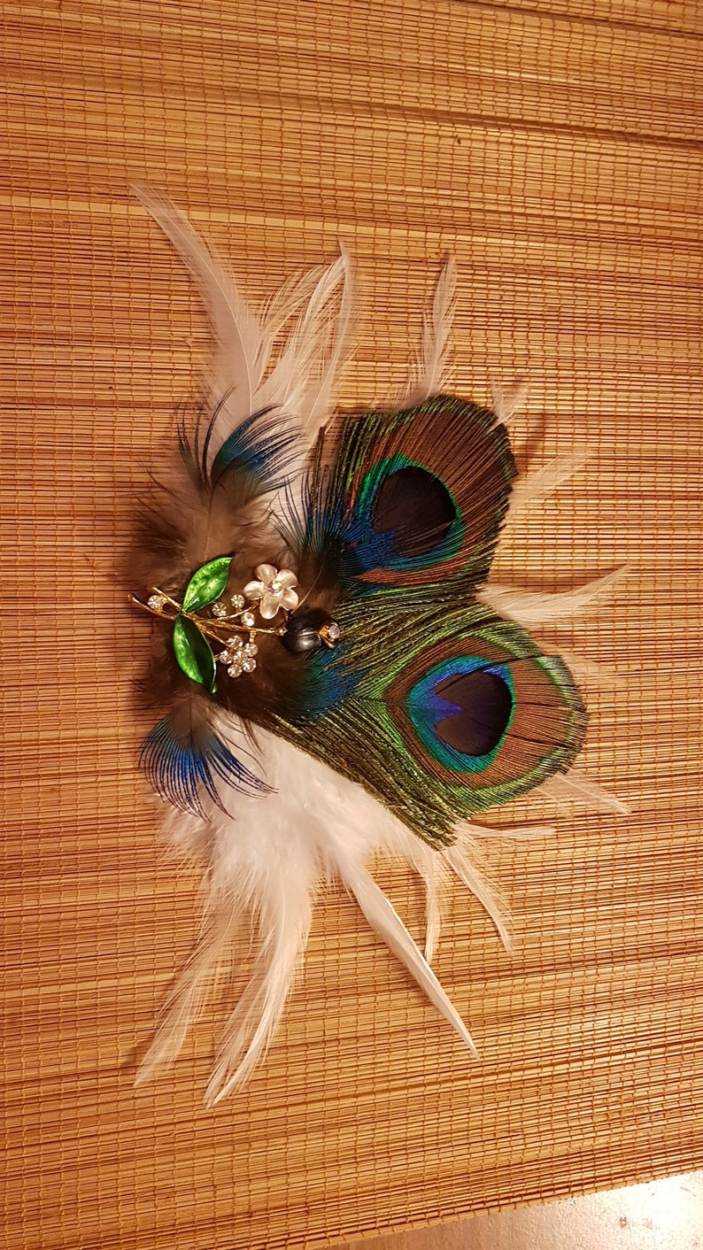 Bridal Hair Clip Bridal Feather Fascinator Feather Hair Etsy UK