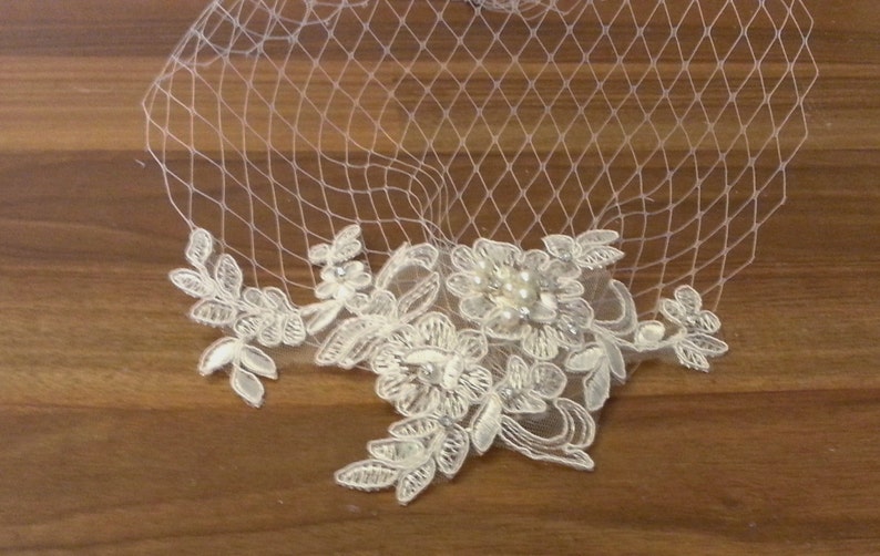 Birdcage Veil White Ivory Bridal Birdcage Veil Bridal Lace Etsy