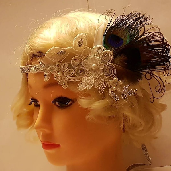 beaded flapper headpiece