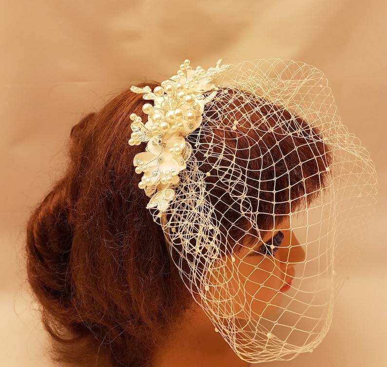 Birdcage Veil White or Ivory BIRDAL BIRDCAGE VEIL Bridal Etsy UK