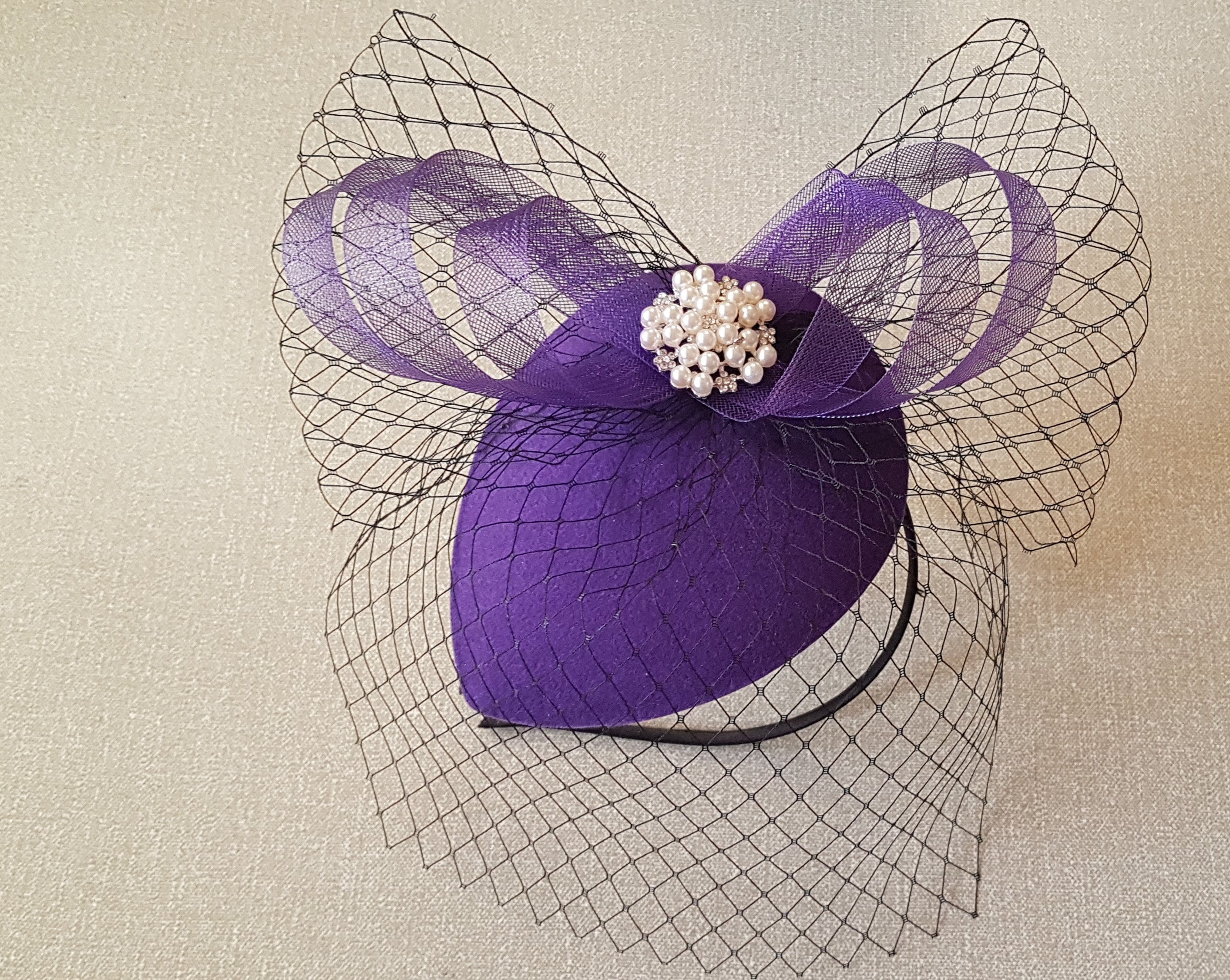 Small Black Cocktail Hat - Etsy