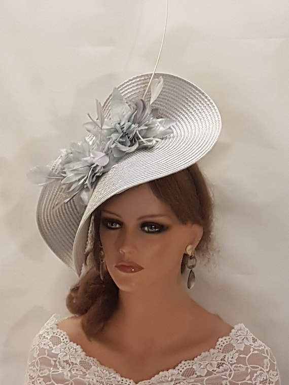 Silver grey sales fascinator hat