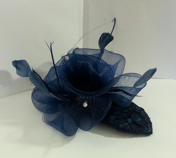 Allsorts Fascinator Damen-Hut – Dark Navy, Mit Schnabelclip, Für Hochzeiten, Rennen & Events